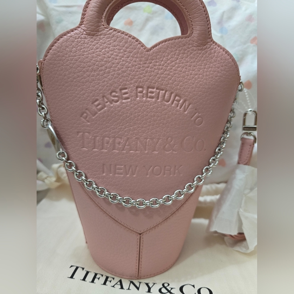 Tiffany & Co. Pink Heart Leather Crossbody Bag — image 8 of 8